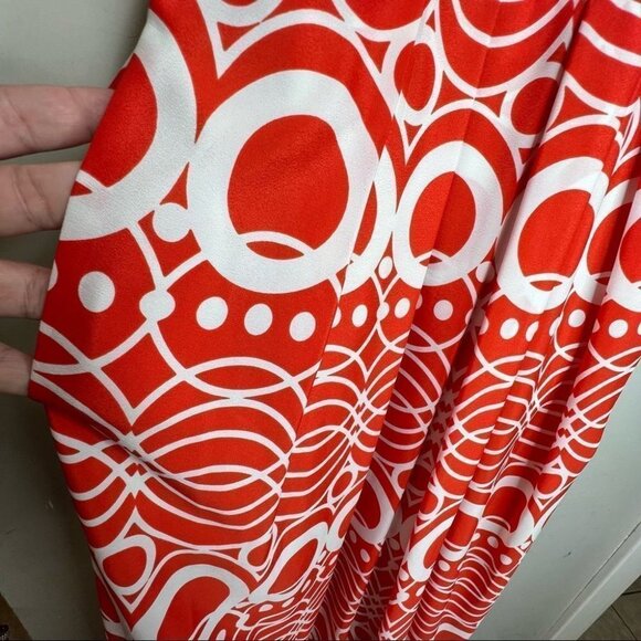 Eliza J Maxi Dress Halter Necklace Circle Abstract Print  Size 4 - Picture 6 of 12